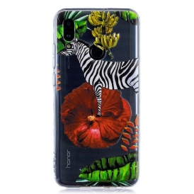 Skal För Huawei P Smart 2019 / Honor 10 Lite Zebra Och Blommor