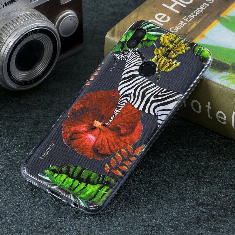 Skal För Huawei P Smart 2019 / Honor 10 Lite Zebra Och Blommor