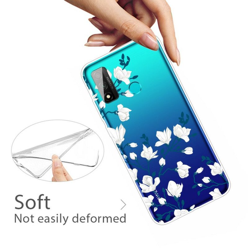 Skal För Huawei P Smart 2020 Vita Blommor