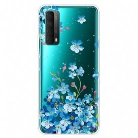 Skal För Huawei P Smart 2021 Bukett Blå Blommor