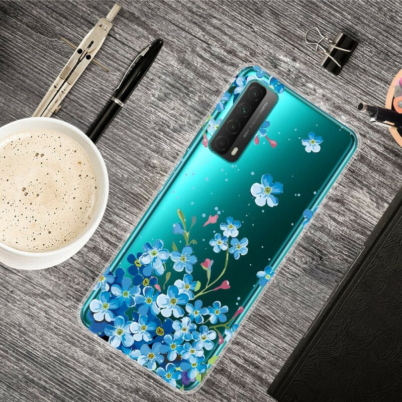 Skal För Huawei P Smart 2021 Bukett Blå Blommor