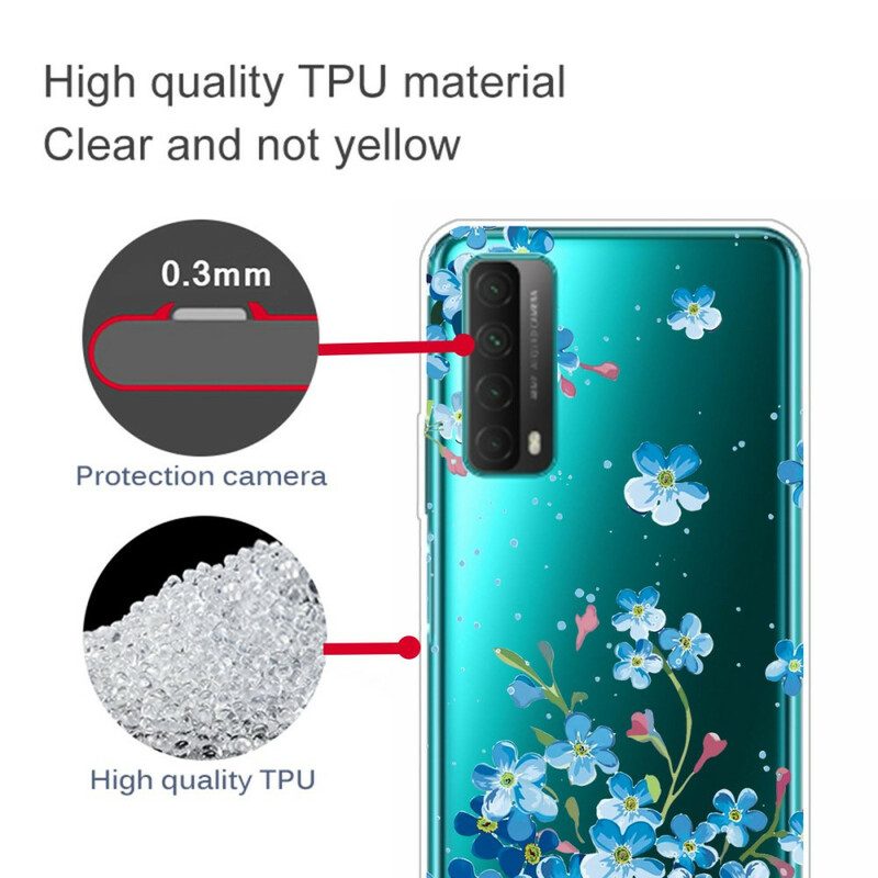 Skal För Huawei P Smart 2021 Bukett Blå Blommor