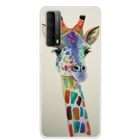 Skal För Huawei P Smart 2021 Färgglad Giraff