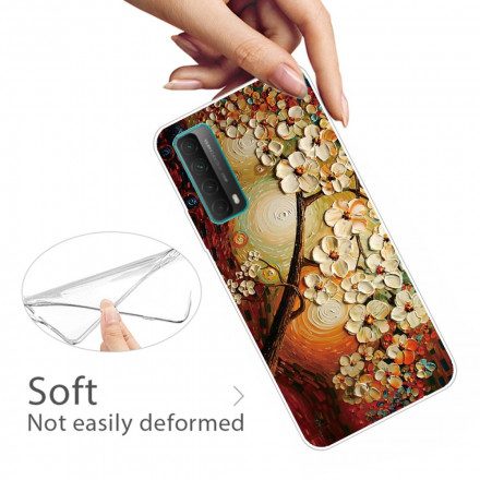 Skal För Huawei P Smart 2021 Flexibla Blommor