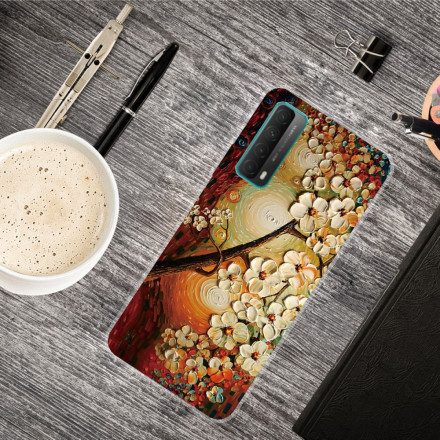 Skal För Huawei P Smart 2021 Flexibla Blommor