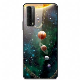 Skal För Huawei P Smart 2021 Solar System Planet Tempered Glass