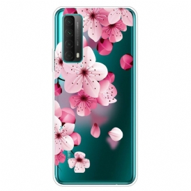 Skal För Huawei P Smart 2021 Stora Rosa Blommor