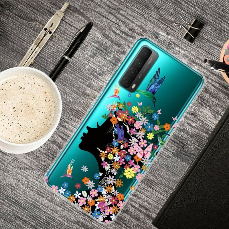 Skal För Huawei P Smart 2021 Transparent Flower Girl