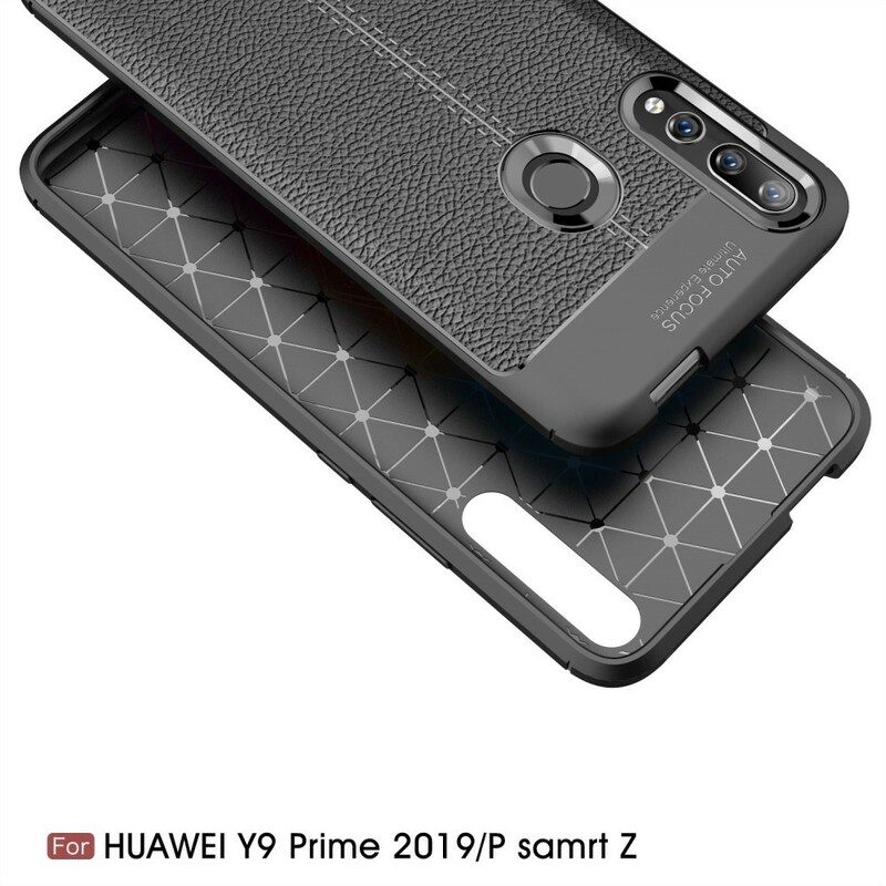 Skal För Huawei P Smart Z / Honor 9X Double Line Litchi Lädereffekt