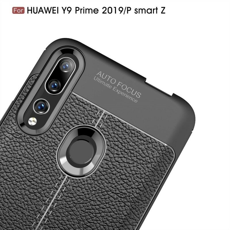 Skal För Huawei P Smart Z / Honor 9X Double Line Litchi Lädereffekt