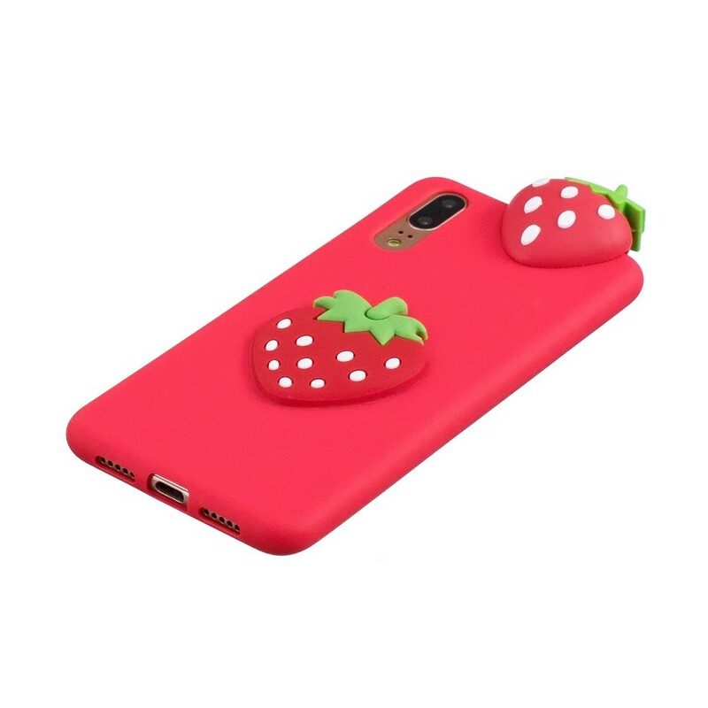 Skal För Huawei P20 3d Strawberry