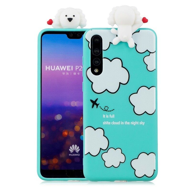 Skal För Huawei P20 Pro 3d-hund I Molnen