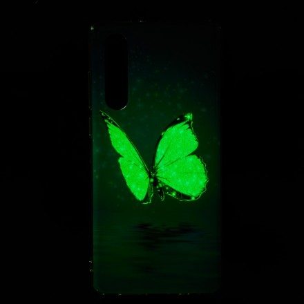 Skal För Huawei P30 Fluorescerande Blå Fjäril
