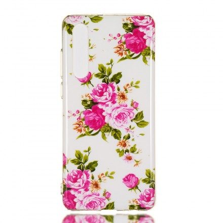 Skal För Huawei P30 Fluorescerande Frihetsblommor
