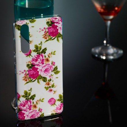 Skal För Huawei P30 Fluorescerande Frihetsblommor