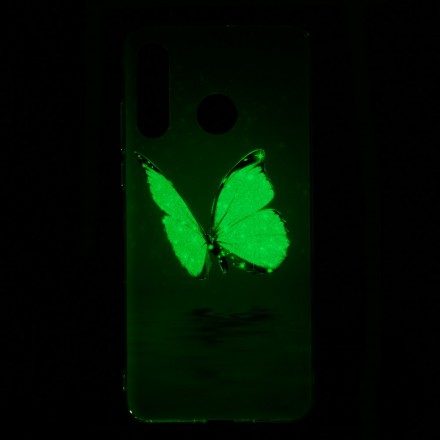 Skal För Huawei P30 Lite Fluorescerande Blå Fjäril