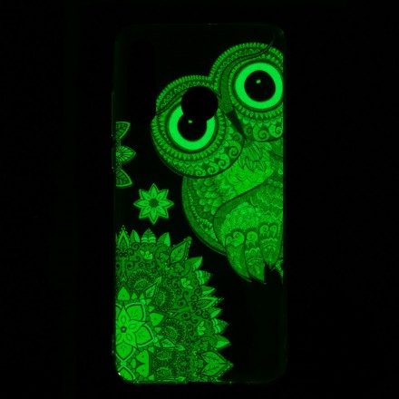 Skal För Huawei P30 Lite Fluorescerande Uggla Mandala