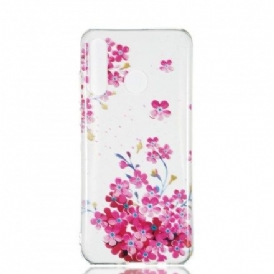 Skal För Huawei P30 Lite Gula Och Magenta Blommor