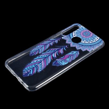 Skal För Huawei P30 Lite Transparent Dreamcatcher Blue Feathers