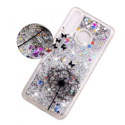 Skal För Huawei P30 Lite Transparenta Maskrossvarta Glitter