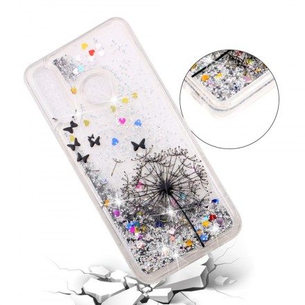 Skal För Huawei P30 Lite Transparenta Maskrossvarta Glitter