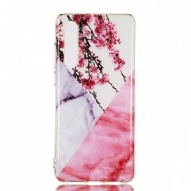 Skal För Huawei P30 Marmor Plum Blossom