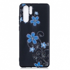 Skal För Huawei P30 Pro Blå Blommor