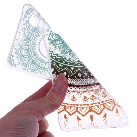 Skal För Huawei P30 Transparent Färgad Mandala