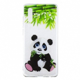 Skal För Huawei P30 Transparent Panda Eat
