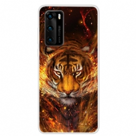 Skal För Huawei P40 Fire Tiger