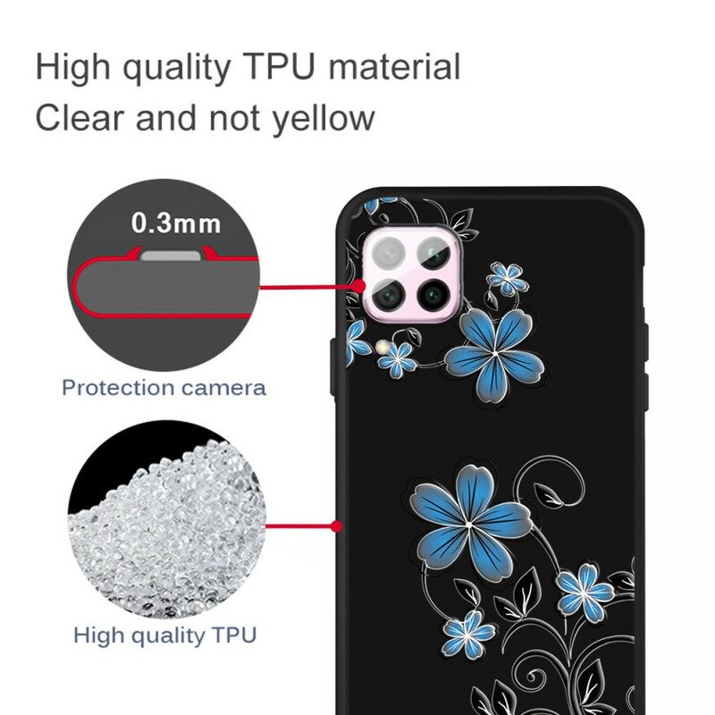 Skal För Huawei P40 Lite Blå Blommor