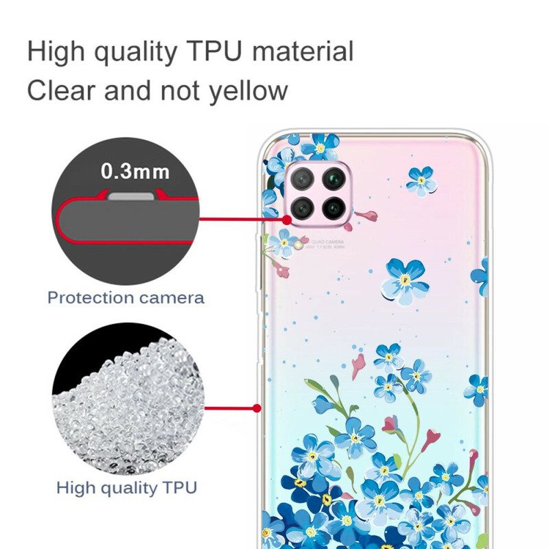 Skal För Huawei P40 Lite Bukett Blå Blommor