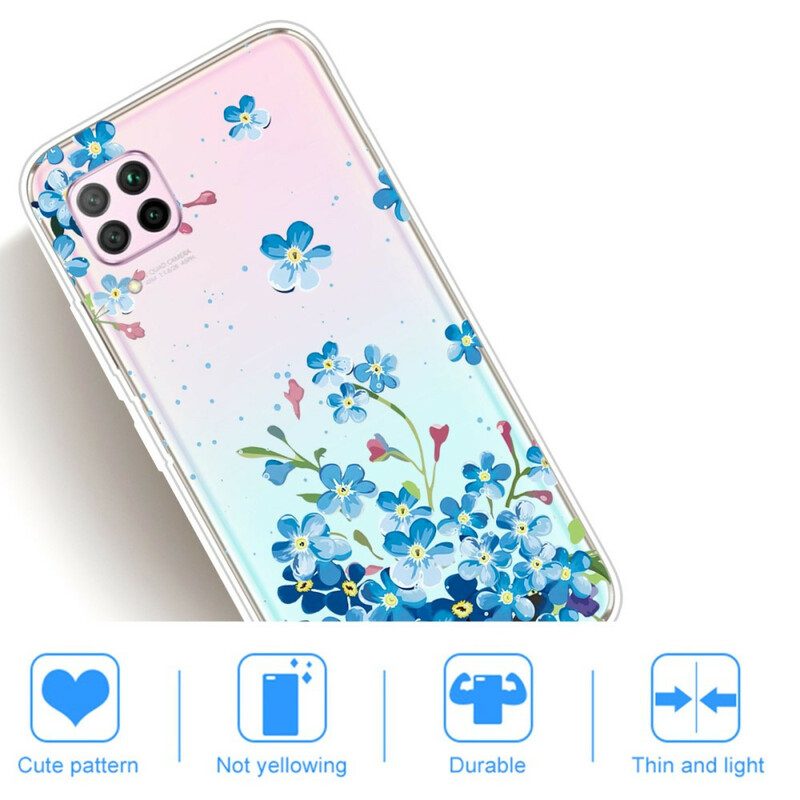 Skal För Huawei P40 Lite Bukett Blå Blommor