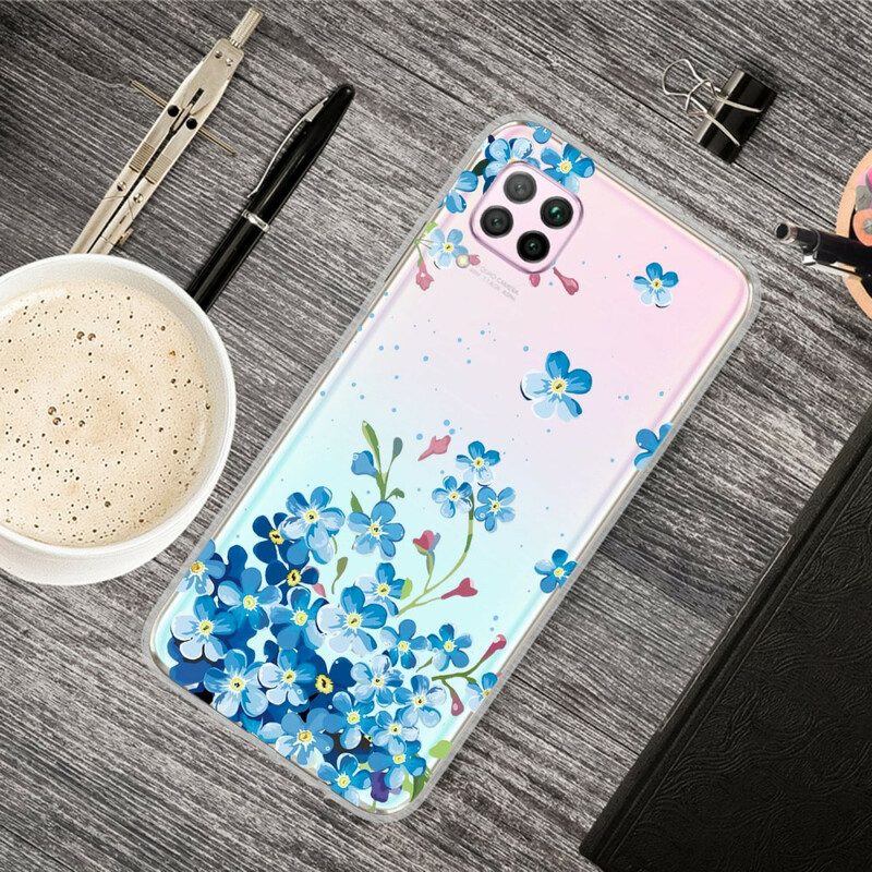 Skal För Huawei P40 Lite Bukett Blå Blommor