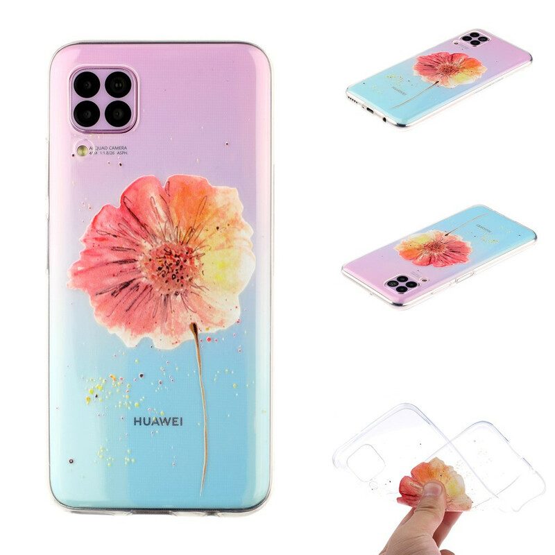 Skal För Huawei P40 Lite Sömlöst Blommönster I Akvarell