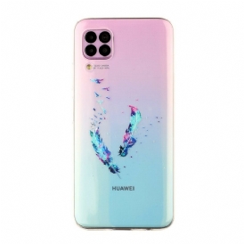 Skal För Huawei P40 Lite Transparenta Fjädrar