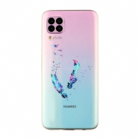 Skal För Huawei P40 Lite Transparenta Fjädrar