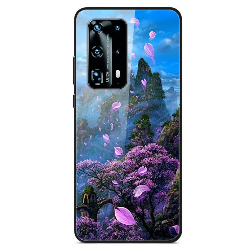 Skal För Huawei P40 Pro Fantasilandskap Härdat Glas