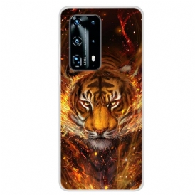 Skal För Huawei P40 Pro Fire Tiger