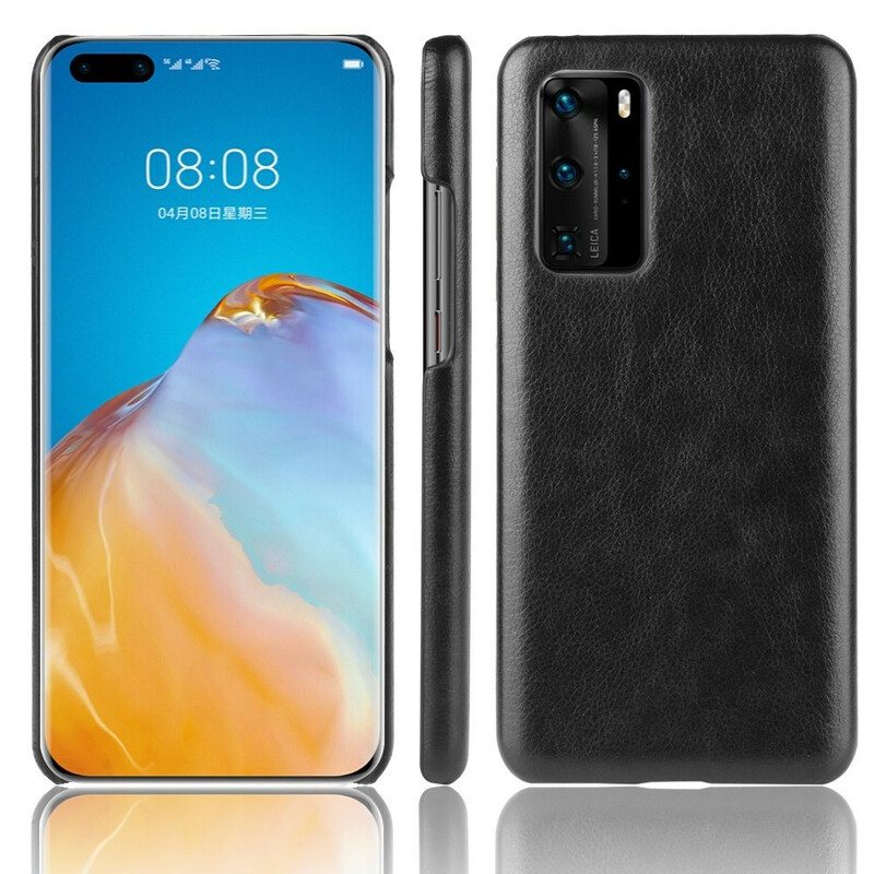 Skal För Huawei P40 Pro Performance Litchi Lädereffekt