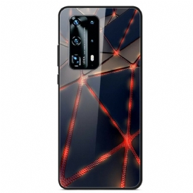 Skal För Huawei P40 Pro Rött Rayon Härdat Glas