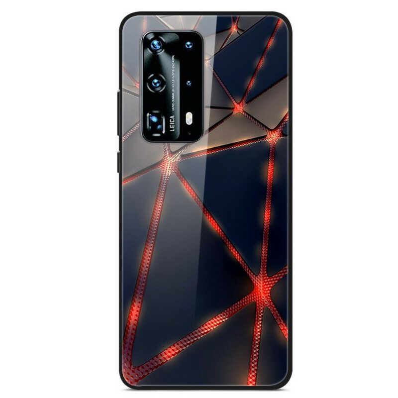 Skal För Huawei P40 Pro Rött Rayon Härdat Glas