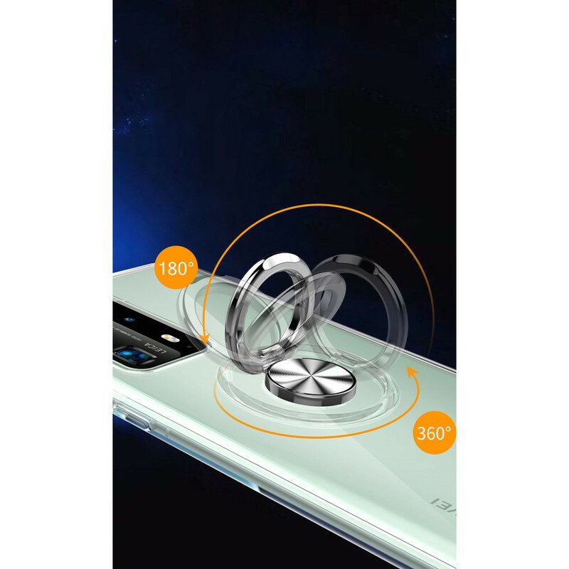 Skal För Huawei P40 Pro Roterande Silikonring Metall