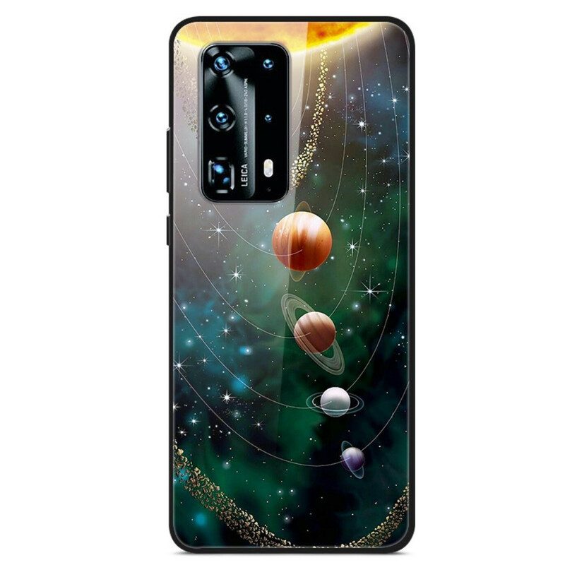 Skal För Huawei P40 Pro Solsystemet Planet Härdat Glas