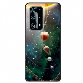 Skal För Huawei P40 Pro Solsystemet Planet Härdat Glas