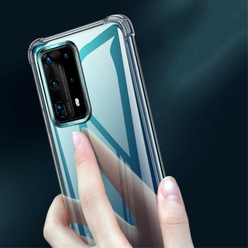 Skal För Huawei P40 Pro Transparenta Leeu Skyddskuddar