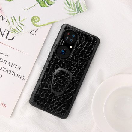 Skal För Huawei P50 Crocodile Style Ring-stöd