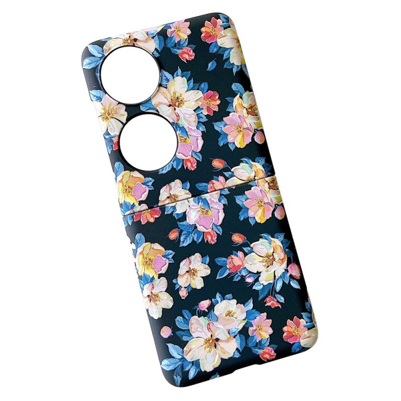 Skal För Huawei P50 Pocket Blommor