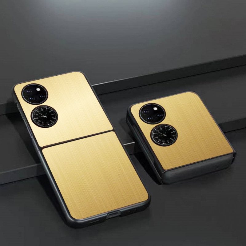 Skal För Huawei P50 Pocket Brushed Metal Effekt