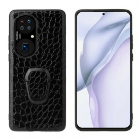 Skal För Huawei P50 Pro Crocodile Style Ring-stöd